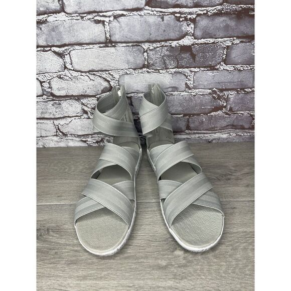 Sorel Out ‘N About Plus Light Grey Textile Spandex Strap Sandals Women 12M US/43 - Picture 2 of 16